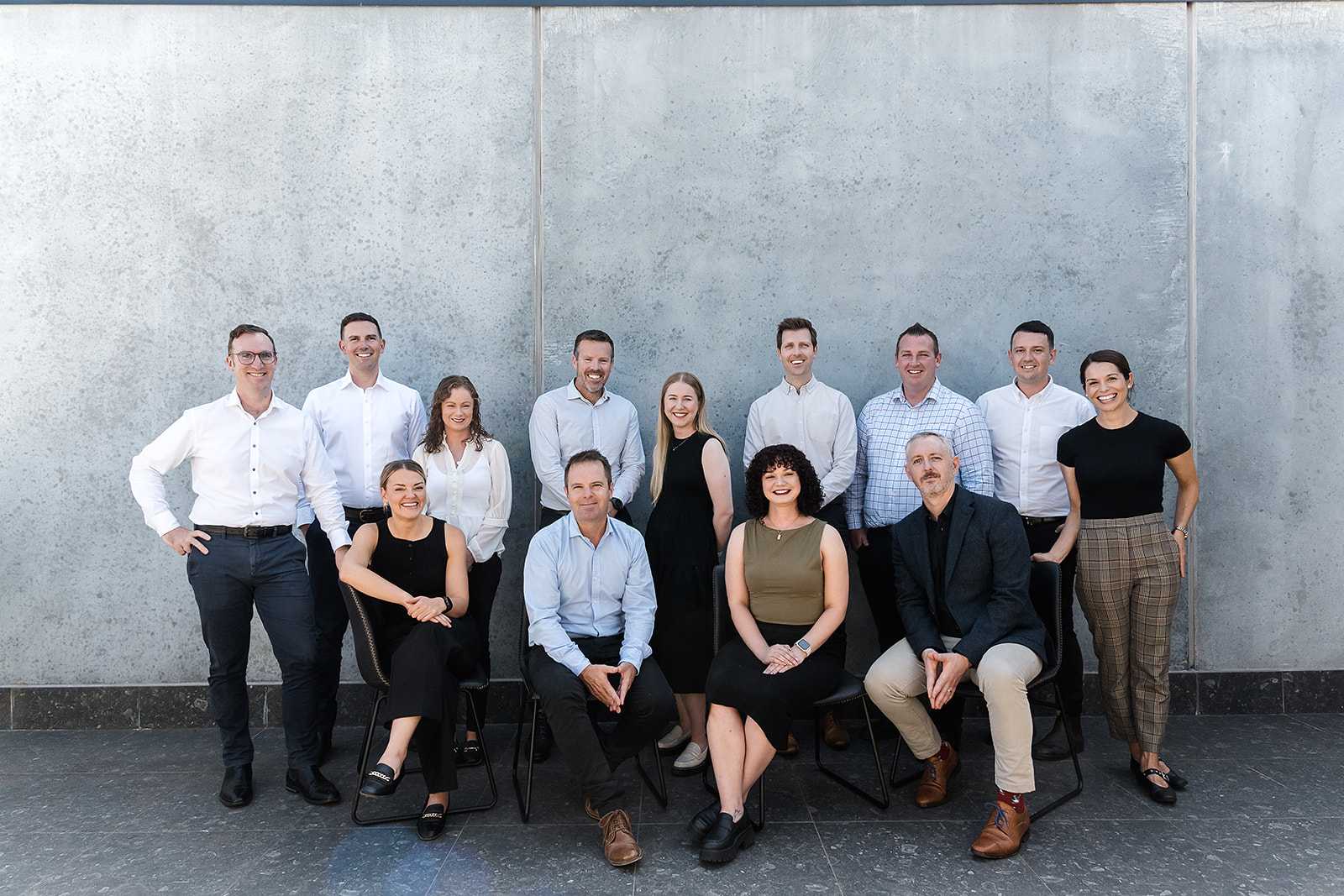 Habitat Planning team photo taken on the terrace of their building at 409 Kiewa Street, Albury NSW.